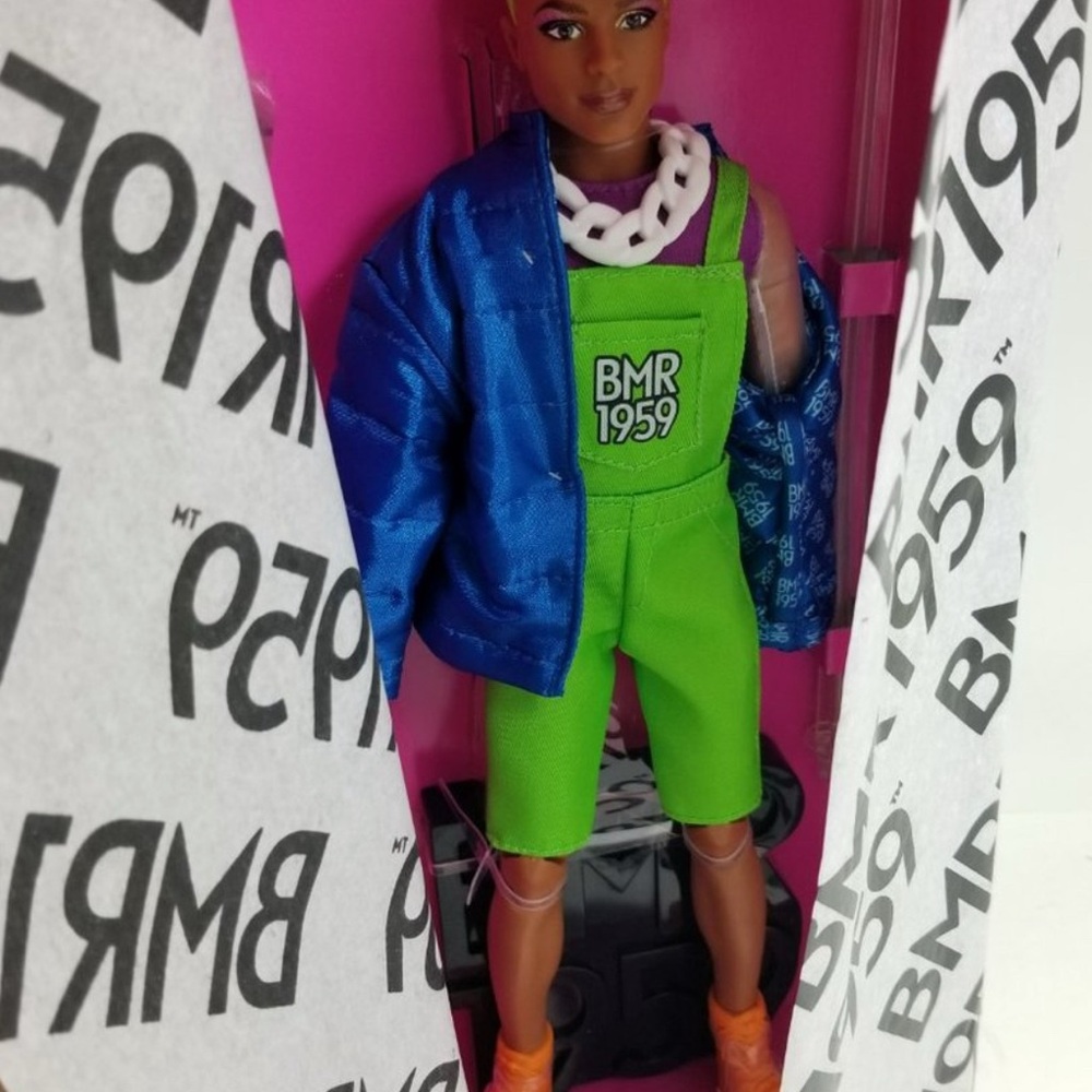 BMR1959 Barbie Doll in Blue Jacket and Green Outfit - Picture 8 of 10